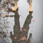 Reflection of Military Woman in Water M43