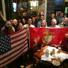 Marines celebrating the Marine Corps birthday