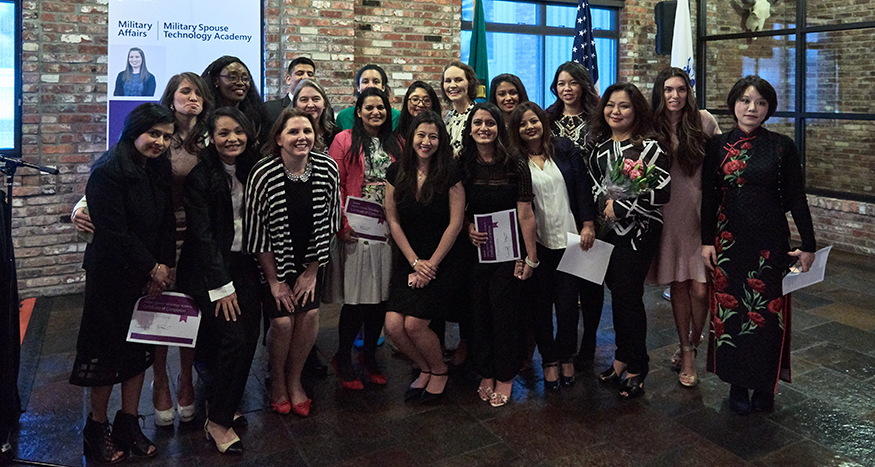 Microsoft celebrated the graduates of its Military Spouse Technology Academy pilot program on March 1, 2019.
