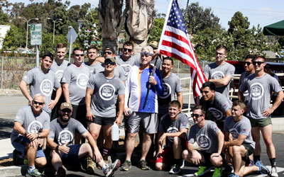 MSSA Camp Pendleton seventh cohort completes a 13-mile leg of the Old Glory Relay in Oceanside.