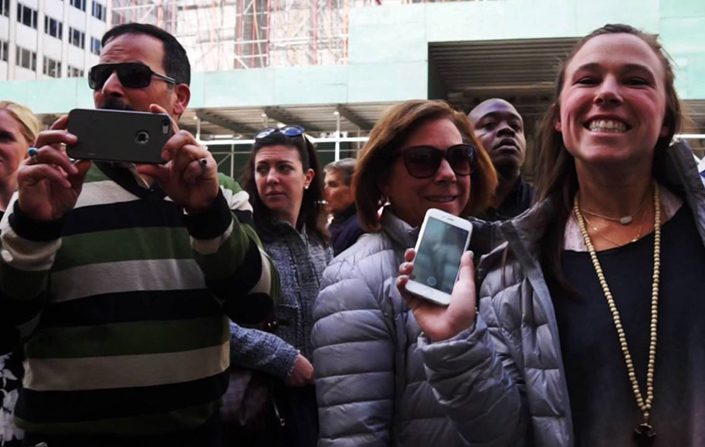 Celebrities and customers pushed their muscles to the limit at the Pushups For Charity challenge, May 16, 2016, in New York City.