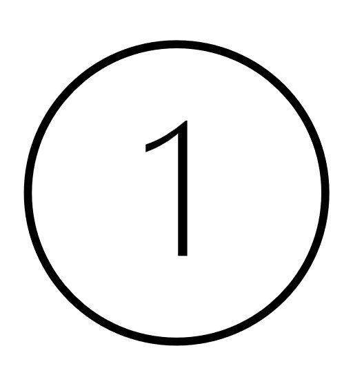 The number one enclosed in a circle.