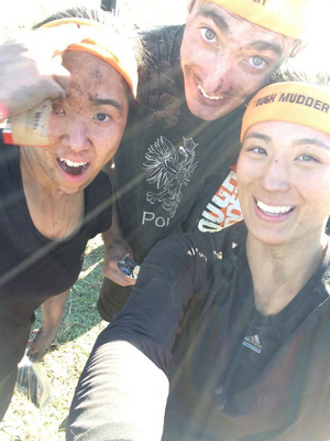 A Tough Mudder race lets Cho demonstrate the teamwork she learned in the Army.