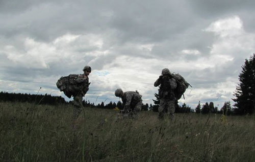 Soldiers in a field.